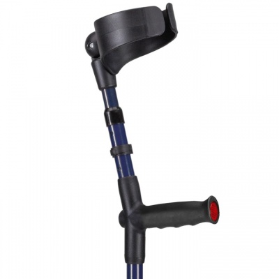 Ossenberg Blue Closed-Cuff Soft-Grip Double Adjustable Forearm Crutch