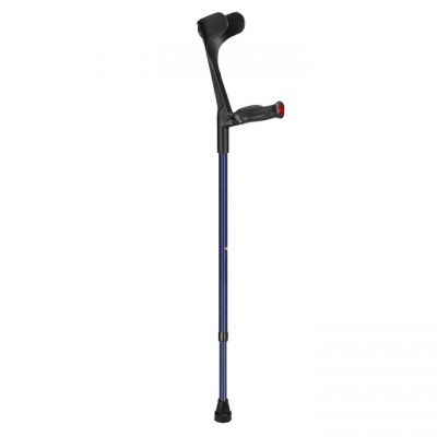 Ossenberg Blue Open-Cuff Comfort-Grip Adjustable Crutch (Right Hand)