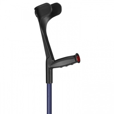 Ossenberg Blue Open-Cuff Soft-Grip Adjustable Crutch
