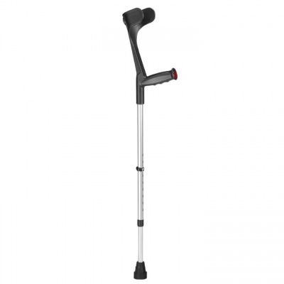 Ossenberg Classic Black Adjustable Open-Cuff Crutch