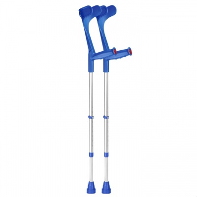 Ossenberg Classic Blue Adjustable Open-Cuff Crutches (Pair)