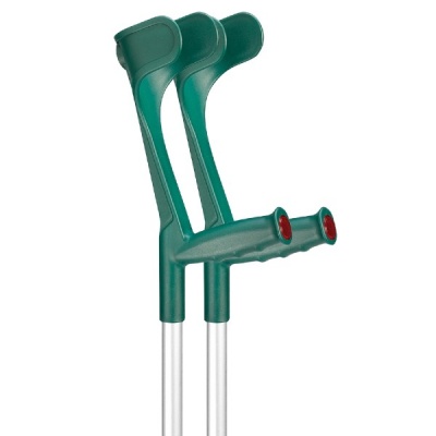 Ossenberg Classic Green Adjustable Open-Cuff Crutches (Pair)