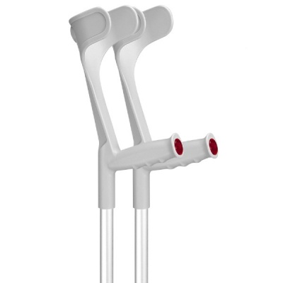 Ossenberg Classic Grey Adjustable Open-Cuff Crutches (Pair)
