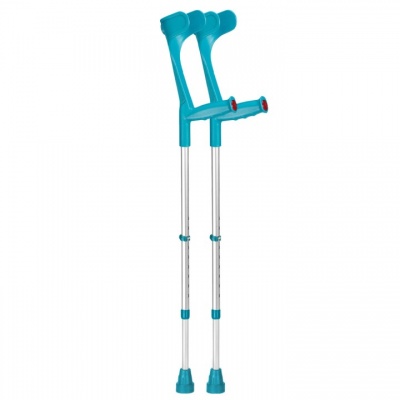 Ossenberg Classic Turquoise Adjustable Open-Cuff Crutches (Pair)