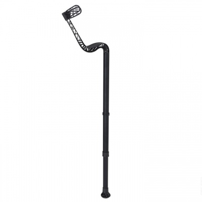 Ossenberg Ganymed Soft-Grip Adjustable Black Modern Crutch (Single)