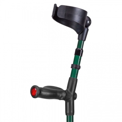 Ossenberg Green Closed-Cuff Comfort-Grip Double Adjustable Forearm Crutch (Left Hand)
