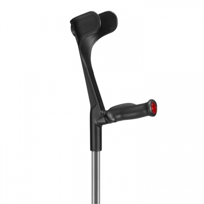 Ossenberg Grey Open-Cuff Comfort-Grip Adjustable Crutch (Right Hand)
