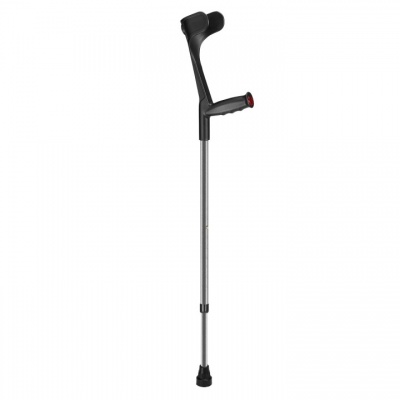 Ossenberg Grey Open-Cuff Soft-Grip Adjustable Crutch