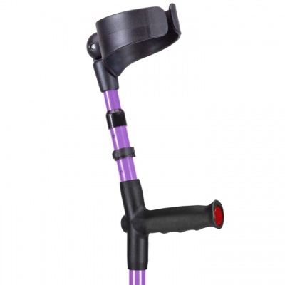 Ossenberg Lilac Closed-Cuff Soft-Grip Double Adjustable Forearm Crutch