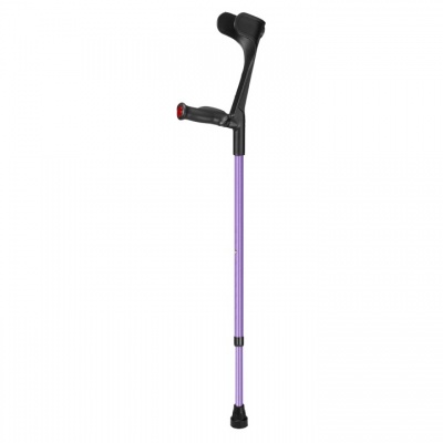 Ossenberg Lilac Open-Cuff Comfort-Grip Adjustable Crutch (Left Hand)