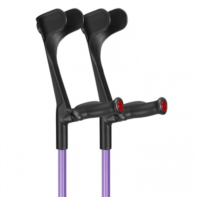 Ossenberg Lilac Open-Cuff Comfort-Grip Adjustable Crutches (Pair)