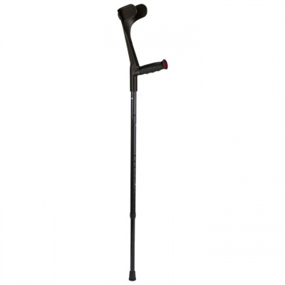 Ossenberg Open-Cuff Soft-Grip Carbon Fibre Black Folding Crutch