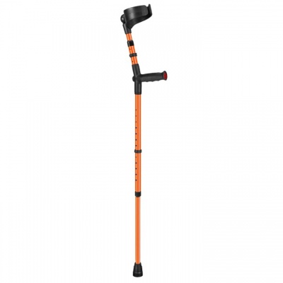 Ossenberg Orange Closed-Cuff Soft-Grip Double Adjustable Forearm Crutch