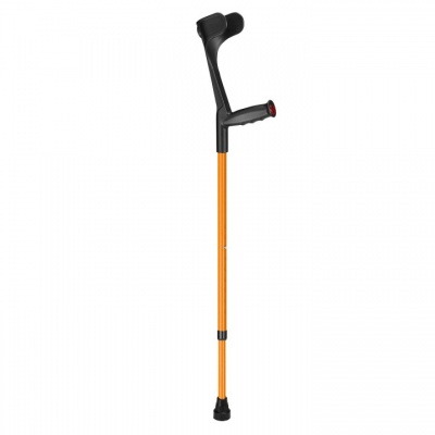 Ossenberg Orange Open-Cuff Soft-Grip Adjustable Crutch