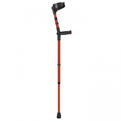 Ossenberg Red Closed-Cuff Soft-Grip Double Adjustable Forearm Crutch