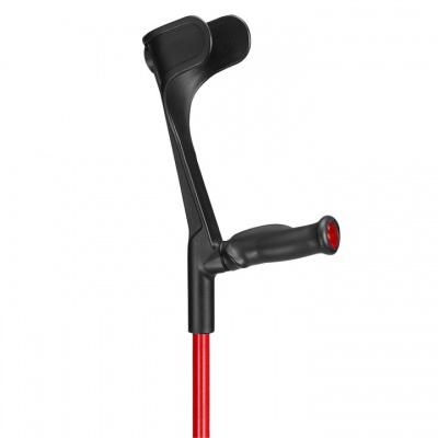 Ossenberg Red Open-Cuff Comfort-Grip Adjustable Crutch (Right Hand)