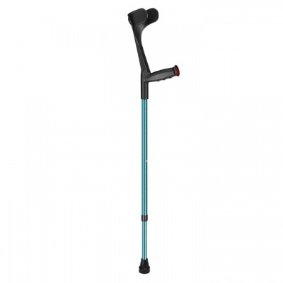 Ossenberg Turquoise Open-Cuff Soft-Grip Adjustable Crutch