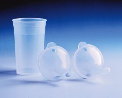 Drinking Cup clear with two lids