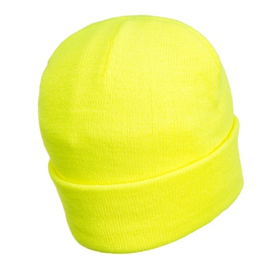 Portwest Yellow Beanie Hat with Rechargeable LED Light