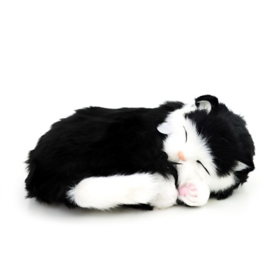 Precious Petzzz Black and White Battery Operated Toy Cat