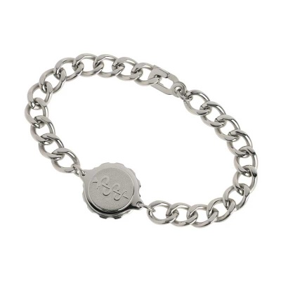 SOS Talisman Gents Snake and Staff Medical ID Bracelet