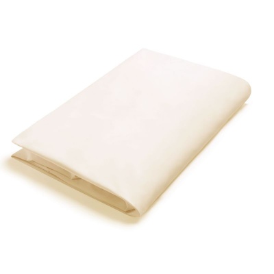 SleepKnit Smart Sheets Poly Cotton Cream Bottom Bed Sheet (Single)