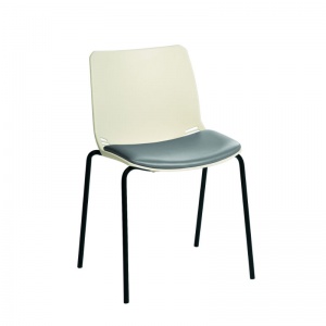 Sunflower Medical Ivory Neptune Visitor Chair with Grey Vinyl