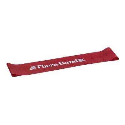 THERABAND Latex Medium Strength Red Resistance Band Loops (10-Pack)