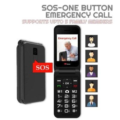 TTfone TT760 4G Big Button Flip Phone for Seniors (Black)