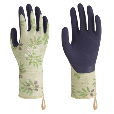Towa WithGarden Luminus Olive-Patterned Premium Ladies Gardening Gloves