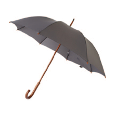 Crook-Handle Large-Canopy Umbrella (Slate Grey)