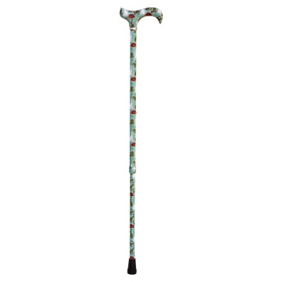 Adjustable Aluminium Derby Walking Cane with Hare and Tortoise Design