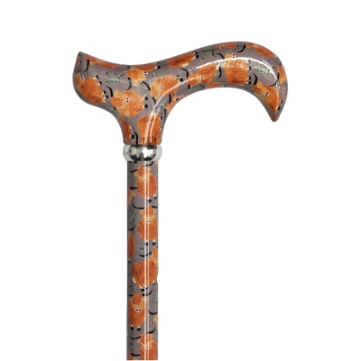 Adjustable Aluminium Derby Walking Cane with Highland Cows Design
