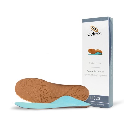 Aetrex Lynco Unisex Thin Orthotic Insoles with Posted Heels L1320