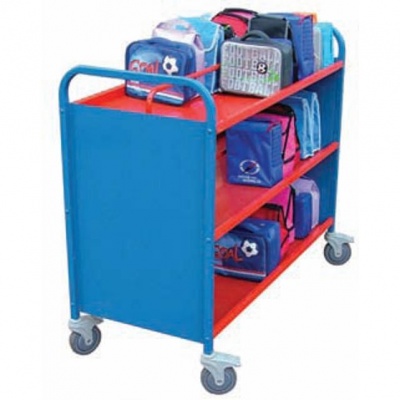 Aluminium Double-Sided 60 Lunch Box Storage and Transportation Trolley