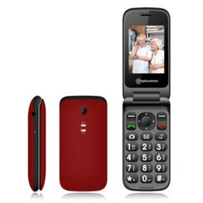 Amplicomms PowerTel M6750 Red Amplified Mobile Phone
