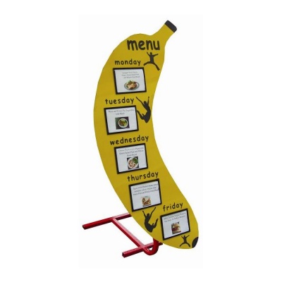 School Canteen Banana-Shaped Weekly Menu Display Board