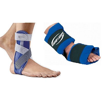 Bauerfeind MalleoLoc Ankle Brace and Dura Soft Ankle Ice Pack Recovery Bundle