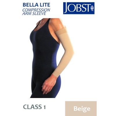JOBST Bella Lite Compression Class 1 (15 - 20mmHg) Beige Arm Sleeve with Knitted Band