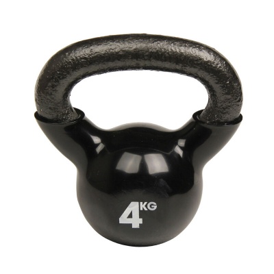 Fitness-Mad Black 4kg Kettlebell