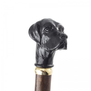 handle Black Labrador Head black resin for walking stick making special price 