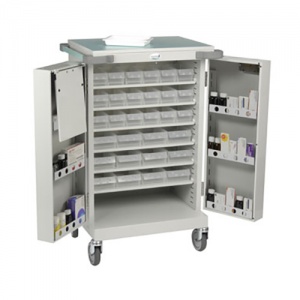 Bristol Maid Dispensing Tray Trolley with Double Doors, A and C Trays and Code Lock