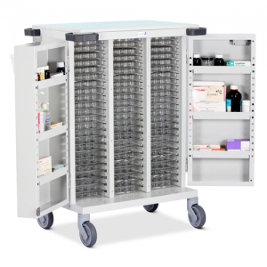 Bristol Maid Biodose and Multimeds Dosage Trolley with Double Door and Bolt Lock
