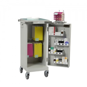 Bristol Maid Blister Packed Monitored Dosage System Trolley with Single Door, Hanging Panel and Code Lock
