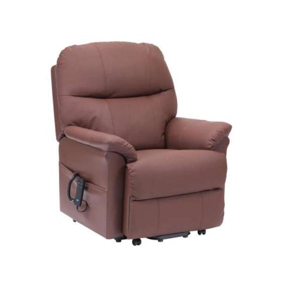 Drive Lars Burgundy Leather Single Motor Riser Recliner