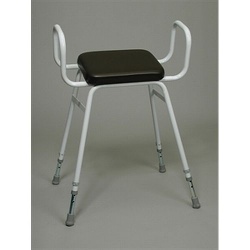 Fixed Frame Percher Stool With Armrests