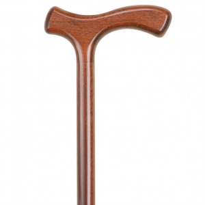Extra-Long Economy Brown Crutch Handle Wooden Walking Stick