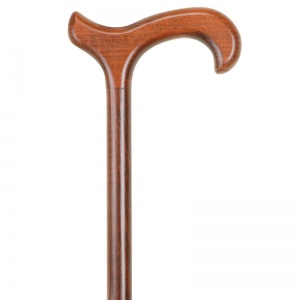 Economy Brown Derby Handle Wooden Walking Stick