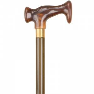 Brown Escort Crutch Handle Wooden Walking Stick