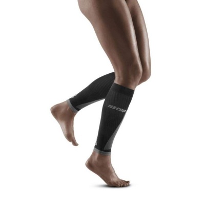 CEP Black/Light Grey Ultralight Pro Calf Compression Sleeves for Women